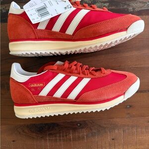 ADIDAS SL '72 Men's Red and White Retro Sneakers! NWTS!